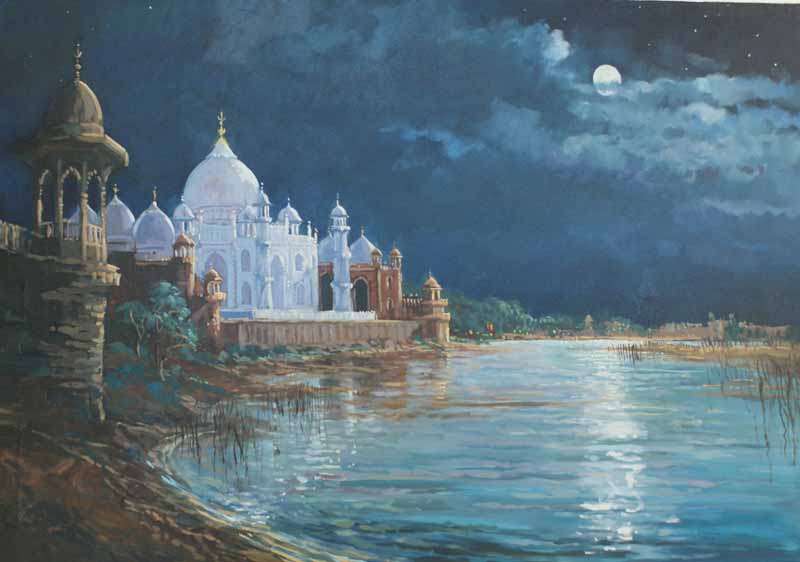 moonlight shadows,Taj Mahal