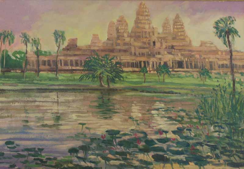 Sunset reflections,Angkor Wat, Cambodia