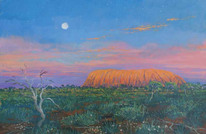 The desert sunrise, Uluru